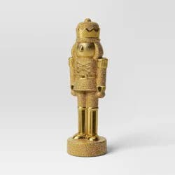 11.5" Christmas Gold Nutcracker with Glittered Finish - Wondershop™