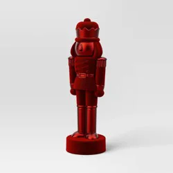 11.5" Christmas Red Nutcracker Foiled with Glittered Finish - Wondershop™