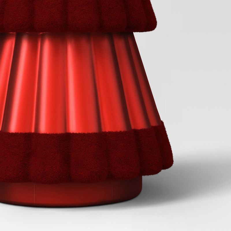 slide 3 of 3, 12" Christmas Red Tree Electroplating and Flocked finish - Wondershop™, 1 ct