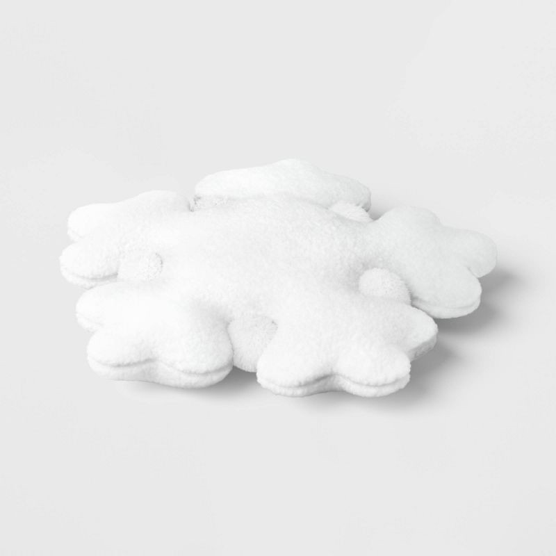 slide 3 of 4, 17" Christmas Snowflake Shaped Pillow - Wondershop™, 1 ct