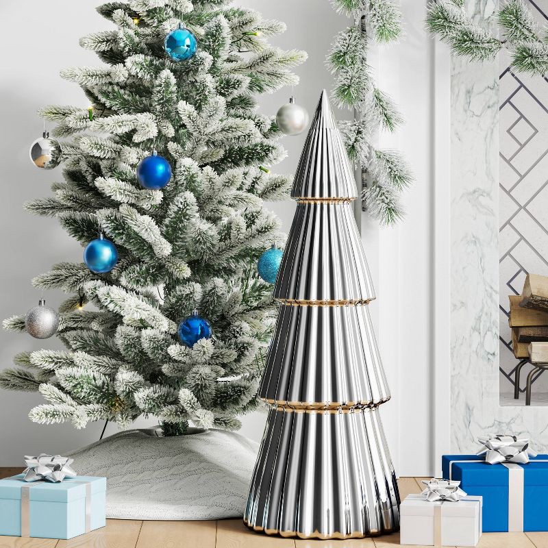 slide 2 of 3, 28" Christmas Tree Decor Silver - Wondershop™, 1 ct
