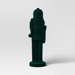 28" Christmas Flocked Nutcracker Green - Wondershop™