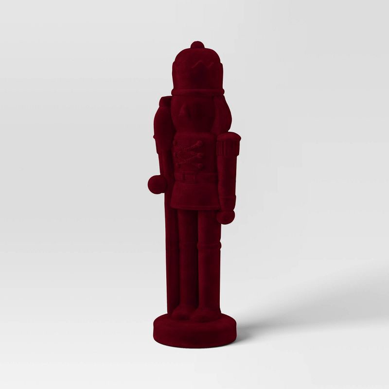 slide 1 of 3, 28" Christmas Flocked Nutcracker Red - Wondershop™, 1 ct