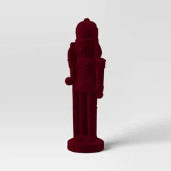 28" Christmas Flocked Nutcracker Red - Wondershop™