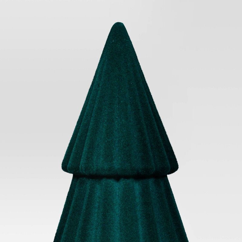 slide 3 of 3, 2ct Christmas Flocked Tree Green - Wondershop™, 2 ct