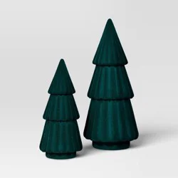 2ct Christmas Flocked Tree Green - Wondershop™