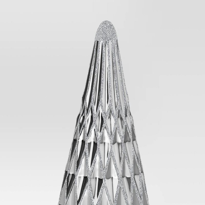 slide 3 of 3, 3ct Christmas Shatterproof Tree Silver - Wondershop™, 3 ct