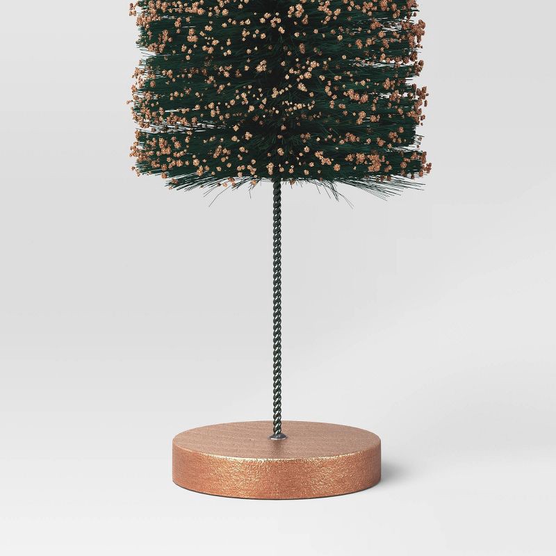 slide 3 of 3, 6pc Sisal Bottle Brush Tree Christmas Figurine Set Green/Red - Wondershop™, 6 ct