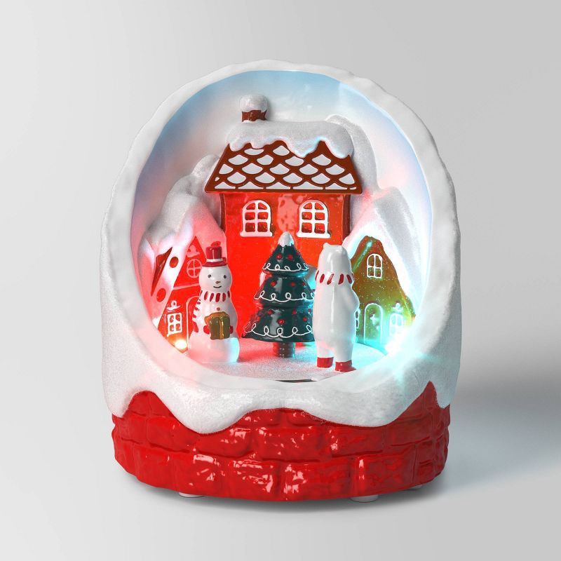 slide 1 of 4, 7'' Christmas Animated Gingerbread House Snowglobe - Wondershop™, 1 ct