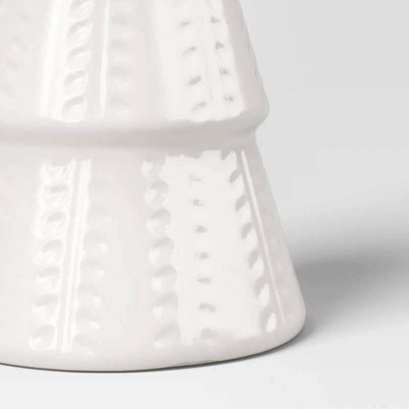 slide 3 of 3, 8" Christmas Ceramic Tree Shaped Decor White - Wondershop™, 1 ct
