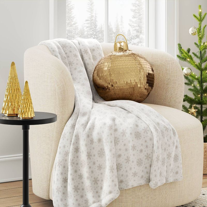 slide 2 of 4, 9"x11" 3D Christmas Disco Ball Shape Sequin Pillow Champagne Gold - Wondershop™, 1 ct