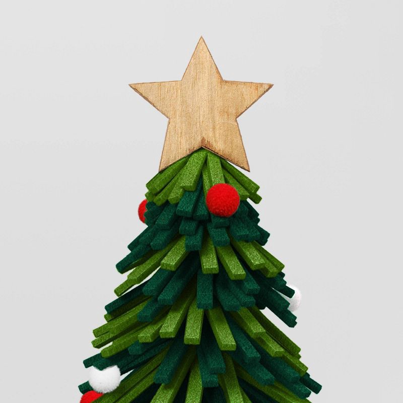slide 3 of 3, 14.75" Christmas Fabric Tree Decor Green - Wondershop™, 1 ct