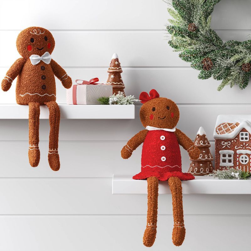 slide 2 of 3, Christmas Fabric Gingerbread Man Decor - Wondershop™, 1 ct