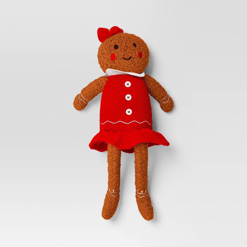 slide 1 of 3, Christmas Fabric Gingerbread Woman Decor - Wondershop™, 1 ct