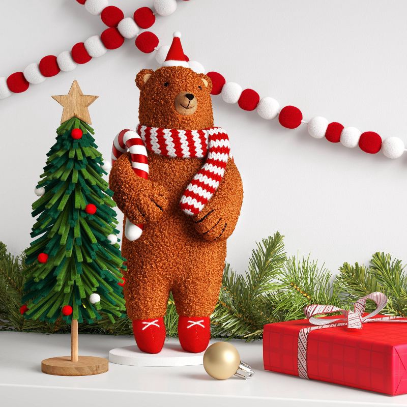 slide 2 of 3, Christmas Fabric Bear Decor - Wondershop™, 1 ct
