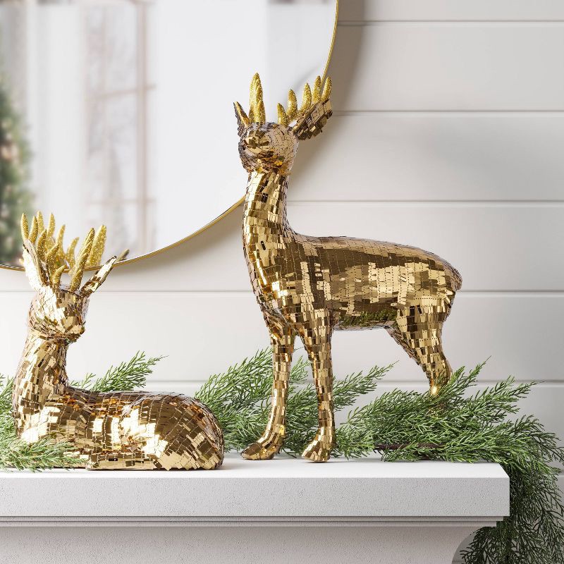slide 2 of 3, Christmas Sequin Sitting Deer Decor - Wondershop™, 1 ct