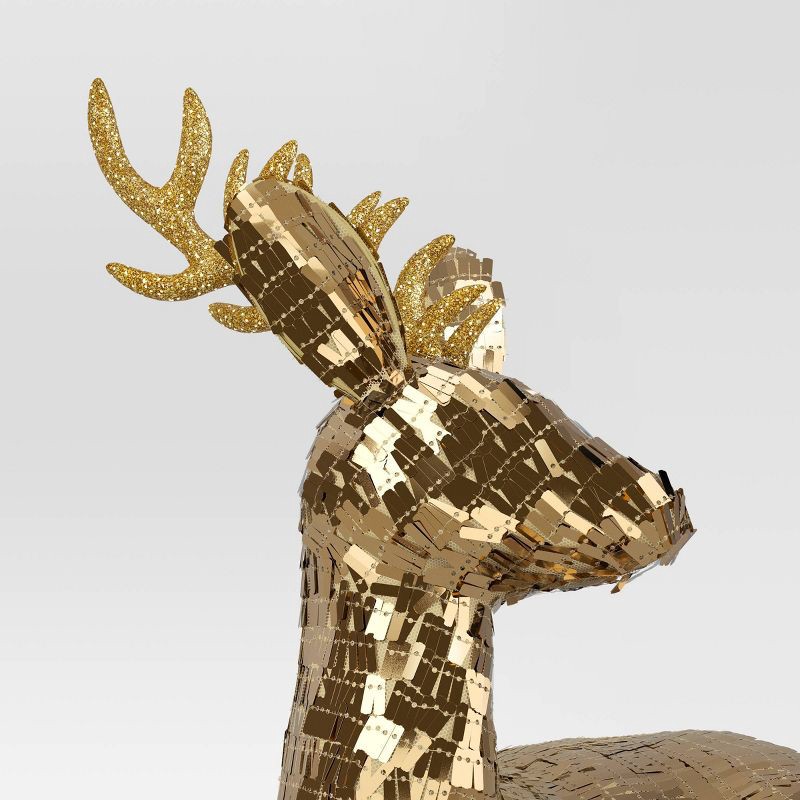 slide 3 of 3, Christmas Sequin Sitting Deer Decor - Wondershop™, 1 ct