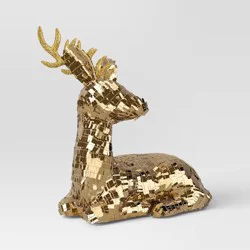 Christmas Sequin Sitting Deer Decor - Wondershop™