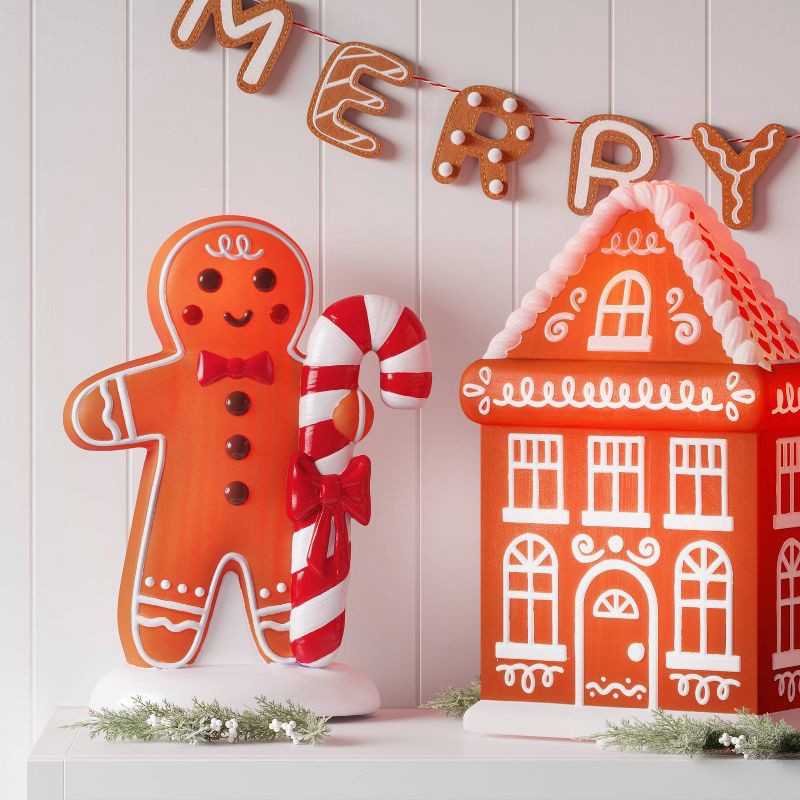 slide 2 of 3, Christmas Lit Blow Mold Gingerbread House Decor - Wondershop™, 1 ct
