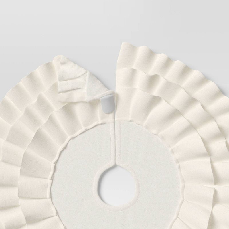 slide 4 of 4, Christmas Mini Ruffle Tree Skirt Cream - Wondershop™, 1 ct