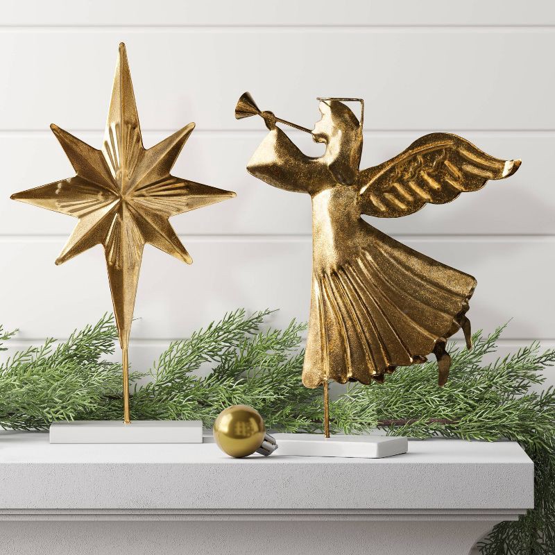 slide 2 of 3, Christmas Metal Gold Star Decor - Wondershop™, 1 ct
