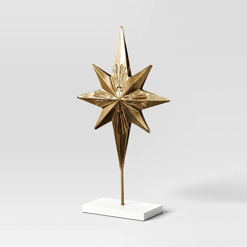 slide 1 of 3, Christmas Metal Gold Star Decor - Wondershop™, 1 ct