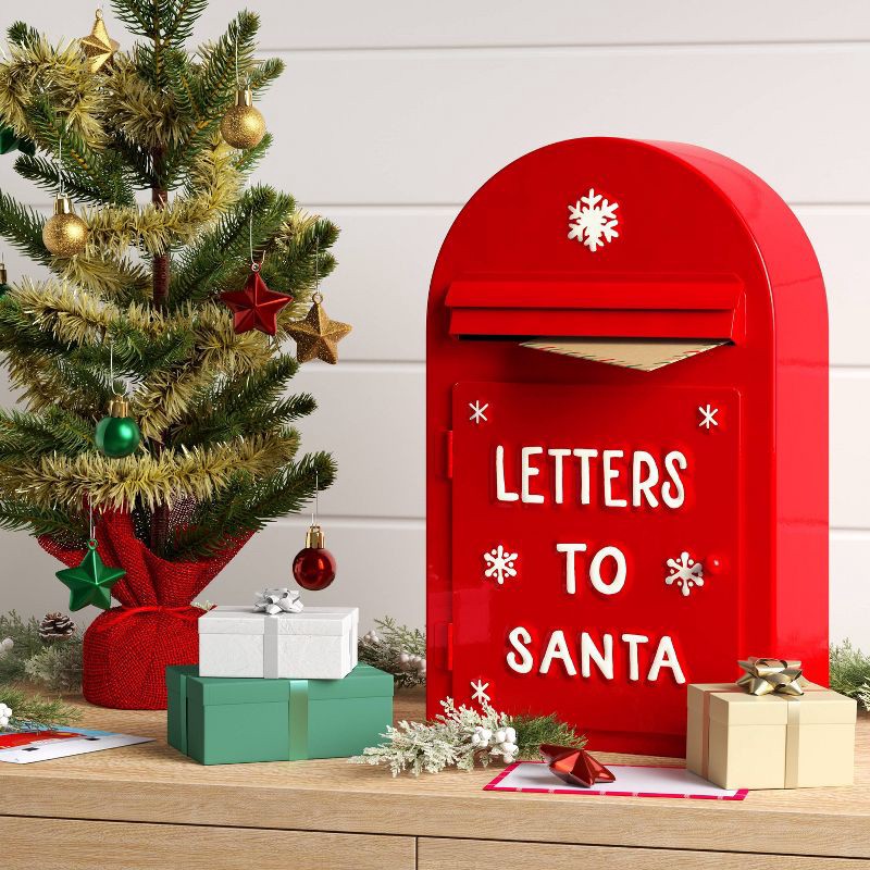 slide 2 of 4, Christmas Metal Red Postbox Decor - Wondershop™, 1 ct