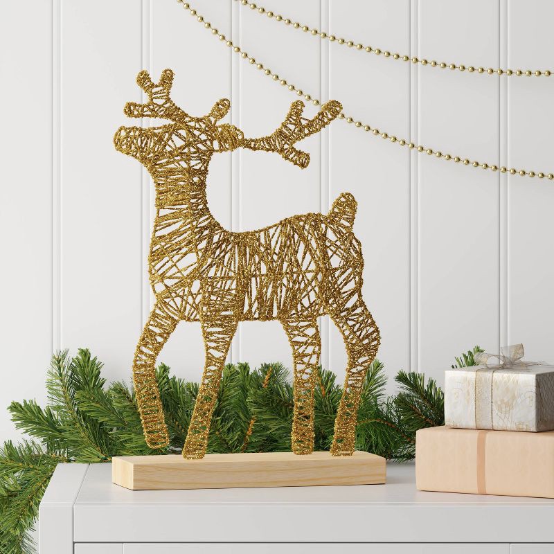 slide 2 of 4, Christmas Metal Led Reindeer Decor - Wondershop™, 1 ct
