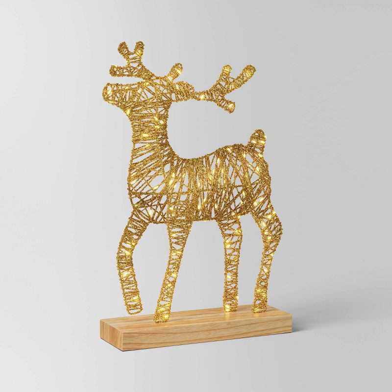 slide 1 of 4, Christmas Metal Led Reindeer Decor - Wondershop™, 1 ct