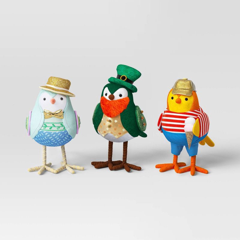 slide 5 of 6, 10pc Featherly Friends™ 2025 Anniversary Collection Christmas Bird Figurine Set - Wondershop™, 10 ct