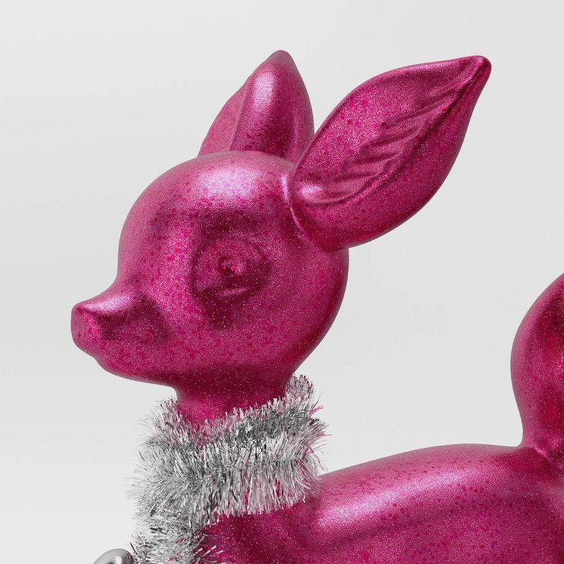 slide 3 of 3, Christmas Plastic Deer Decor Pink - Wondershop™, 1 ct