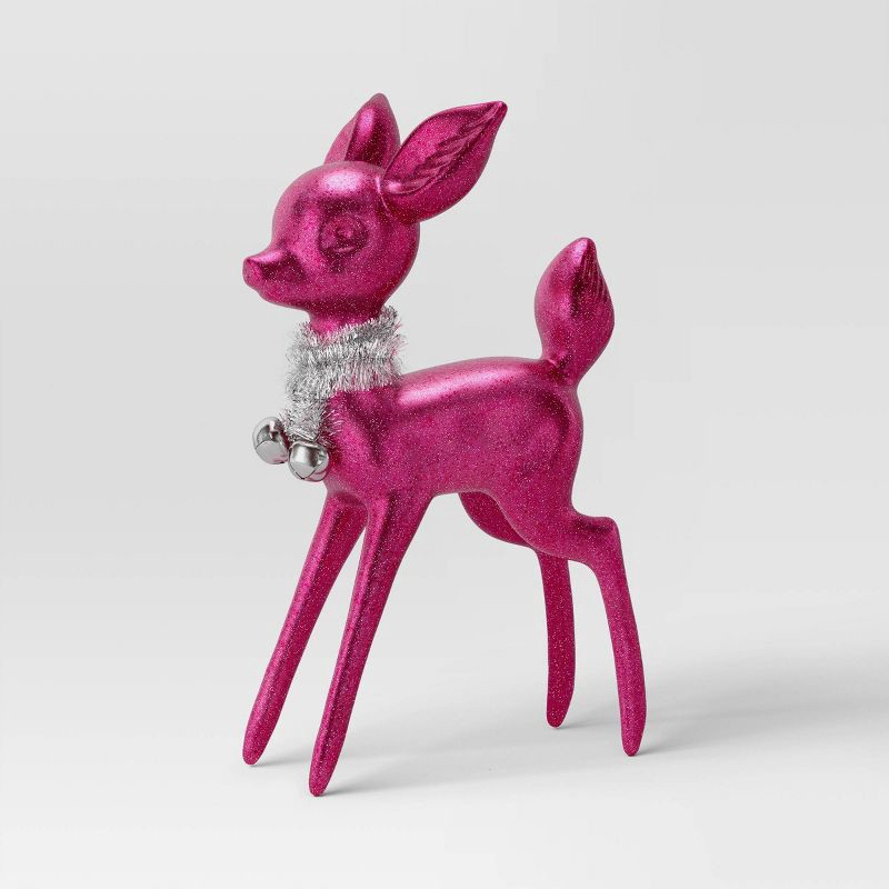 slide 1 of 3, Christmas Plastic Deer Decor Pink - Wondershop™, 1 ct