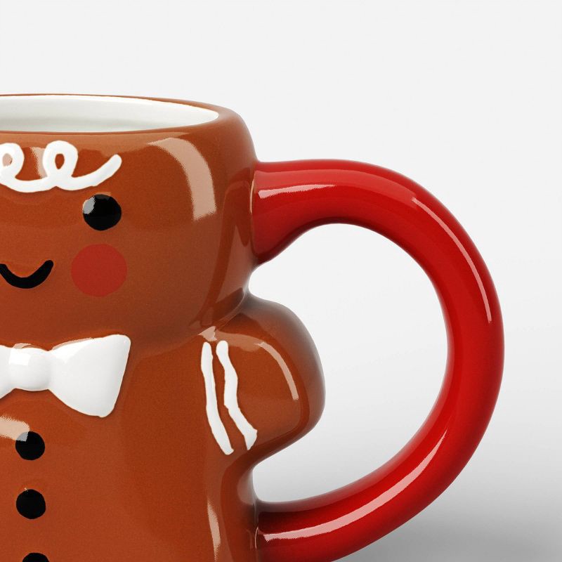 slide 3 of 3, 14.5 fl oz Christmas Figural Gingerbread Man Mug - Wondershop™, 14.5 fl oz