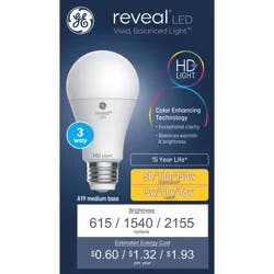 GE Household Lighting GE Reveal LED 3-Way Bulb A21 Light Bulb
