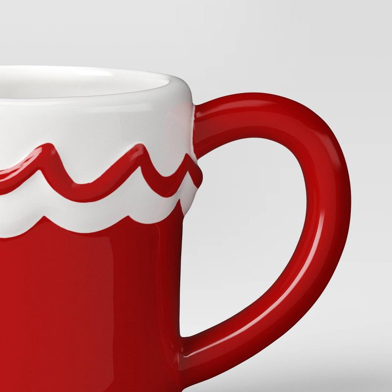 slide 3 of 3, 16 fl oz Christmas Earthenware Figural Stocking Mug - Wondershop™, 16 fl oz