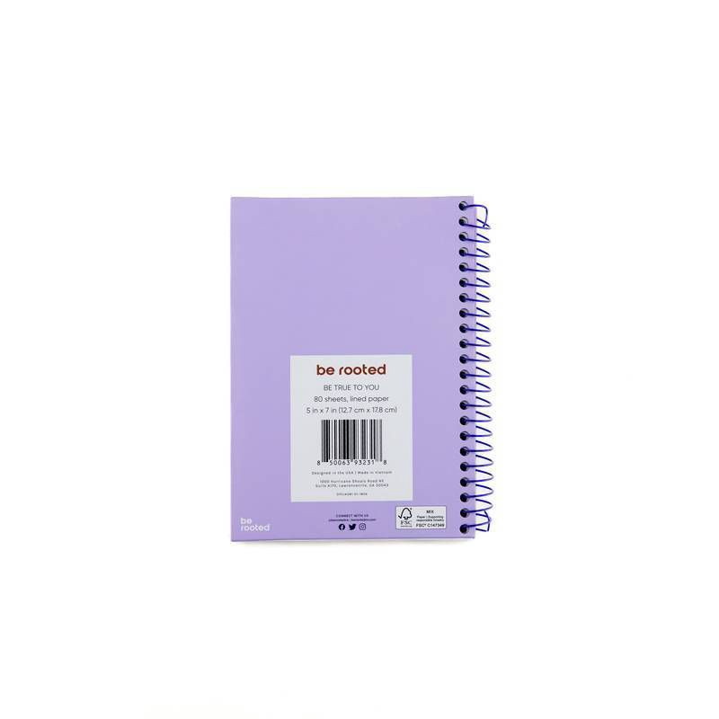 slide 2 of 6, Be Rooted 5"x7" Journal 160 Pages Be True to You Lavender, 1 ct