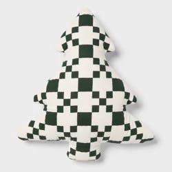 Holiday Tree Shaped Decorative Throw Pillow Green - Threshold™