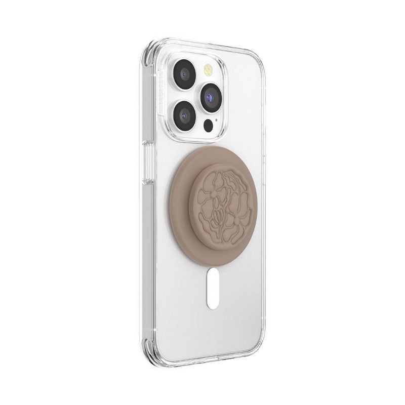 slide 4 of 5, PopSockets Magnetic Phone Grip with MagSafe Magnetic Adapter Ring Included - Garden Latte, 1 ct