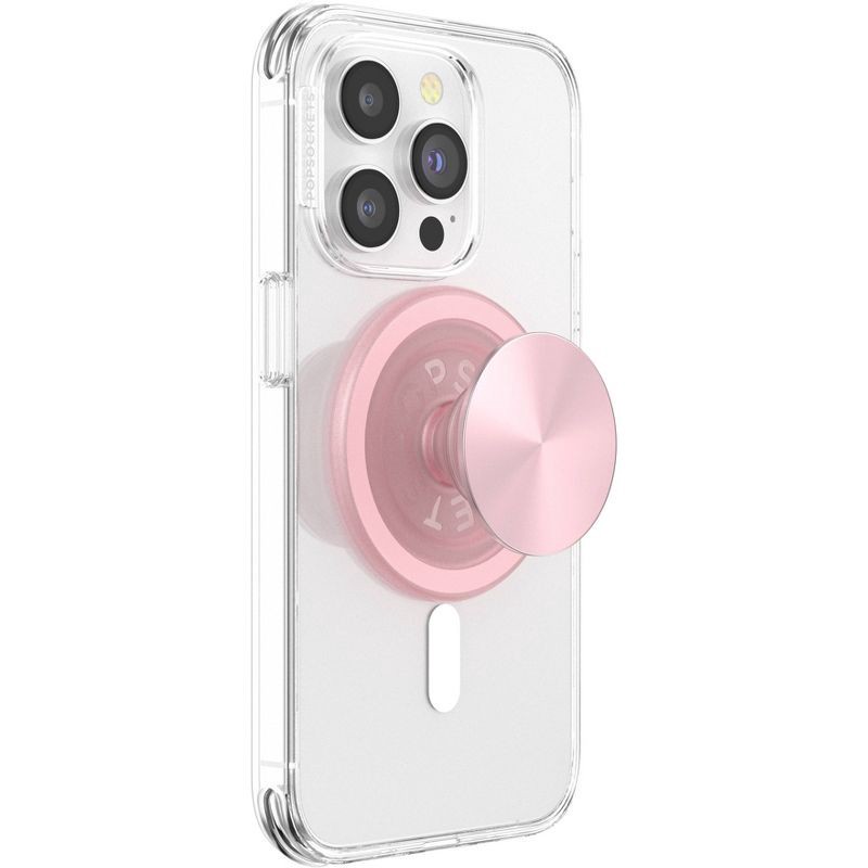 slide 2 of 5, PopSockets Magnetic Phone Grip with MagSafe Magnetic Adapter Ring Included - Aluminum Dusty Rose, 1 ct