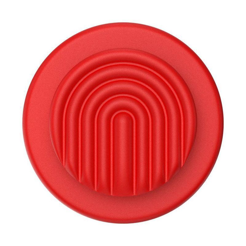 slide 5 of 5, PopSockets Magnetic Phone Grip with MagSafe Magnetic Adapter Ring Included - Curves Rosso, 1 ct