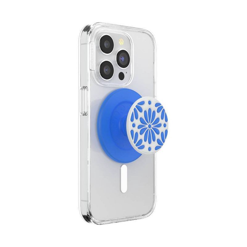 slide 4 of 5, PopSockets Magnetic Phone Grip with MagSafe Magnetic Adapter Ring Included - Glazed Cobalt, 1 ct