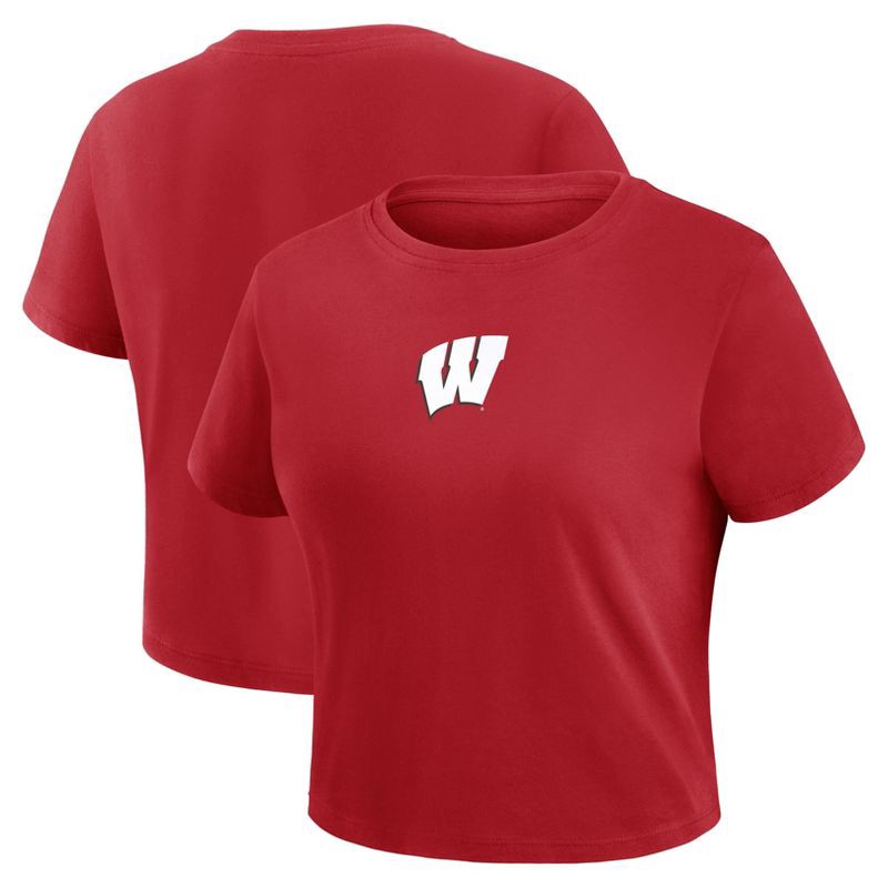 slide 3 of 3, NCAA Wisconsin Badgers Women's Fashion Top - XXL, 1 ct