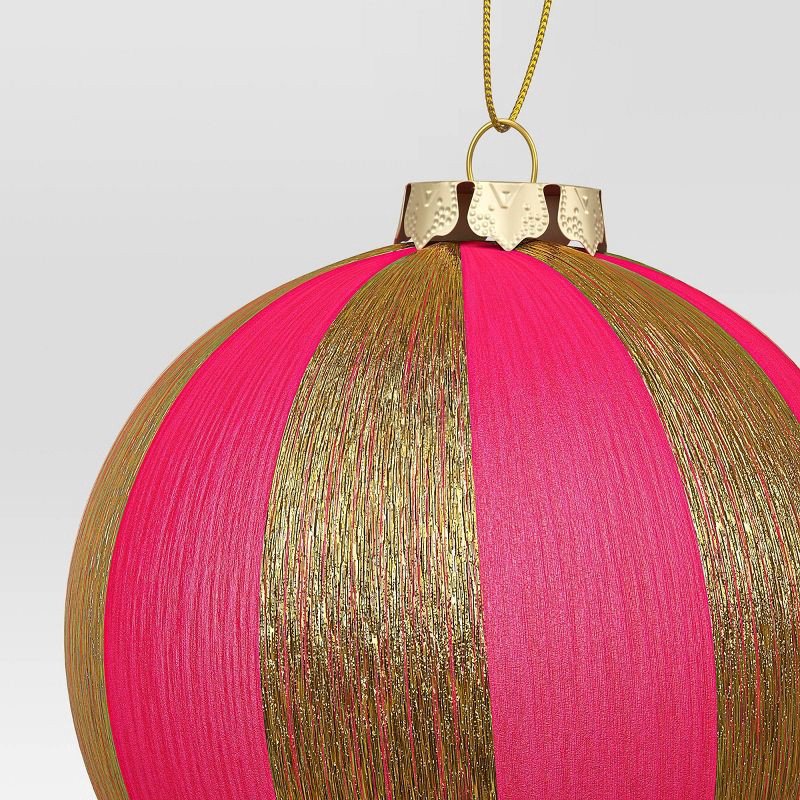 slide 3 of 3, 3.5" Christmas Hot Pink Thread Wrapping Ornament - Wondershop™, 1 ct