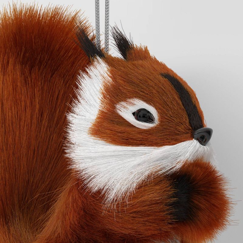 slide 3 of 3, 4" Christmas Faux Fur Animals Squirrel Ornament - Wondershop™, 1 ct