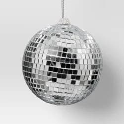 4" Christmas Disco Ball Ornament Silver - Wondershop™