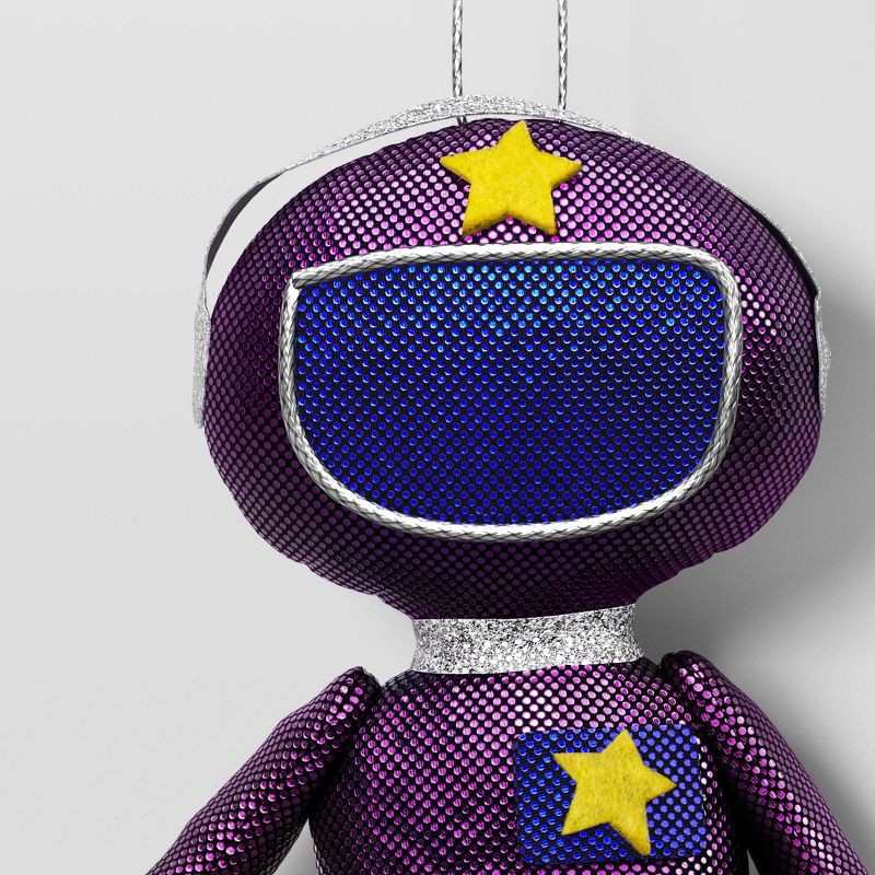 slide 3 of 3, 5.25" Christmas Fabric Metallic Space Girl Ornament - Wondershop™, 1 ct