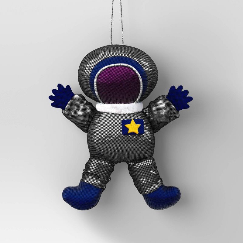 slide 1 of 3, 5.5" Christmas Fabric Metallic Space Boy Ornament - Wondershop™, 1 ct