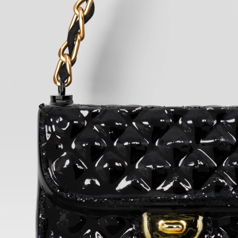 slide 3 of 3, 5.5" Christmas Glass Black Bag Ornament - Wondershop™, 1 ct