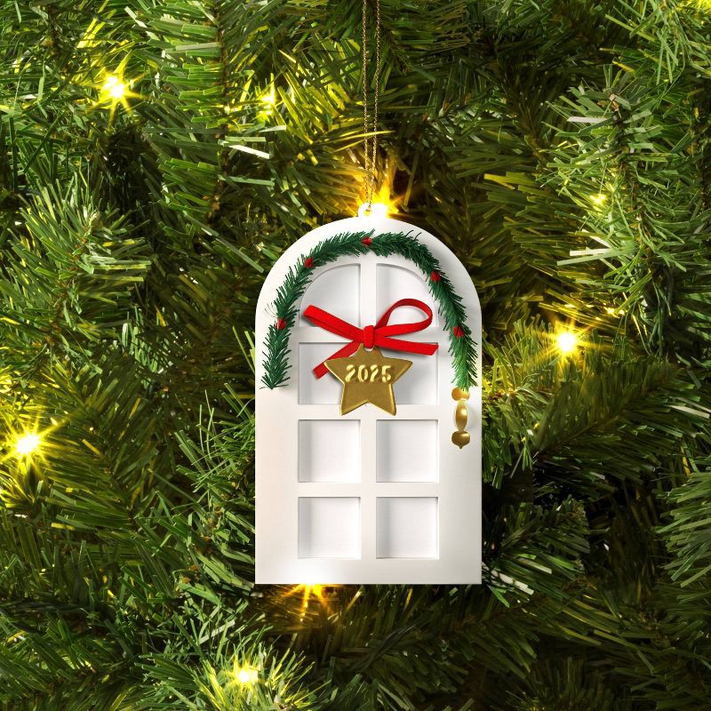 slide 2 of 3, Christmas Wood Door Ornament White - Wondershop™, 1 ct