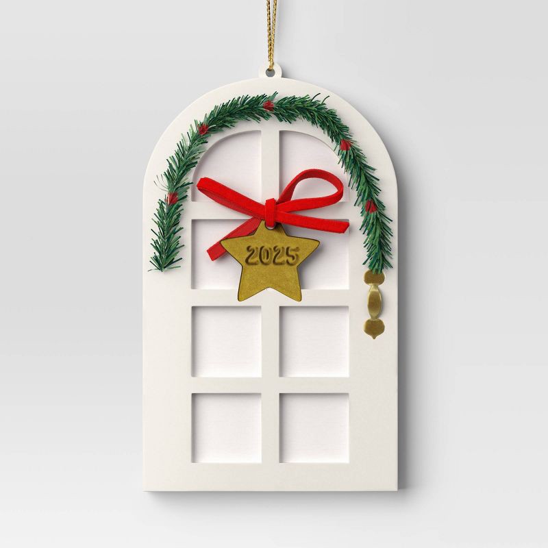 slide 1 of 3, Christmas Wood Door Ornament White - Wondershop™, 1 ct
